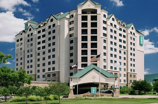 Parking at Embassy Suites Grapevine North DFW near Dallas Fort Worth Airport Parking